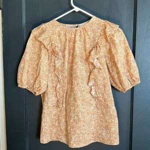 Universal Thread Puff Sleeve Floral Top